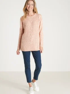 Pull torsadé encolure ronde