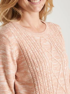 Pull torsadé encolure ronde