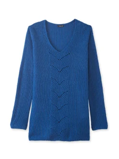 Pull-tunique côtes perlées