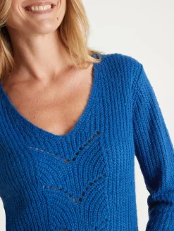 Pull-tunique côtes perlées