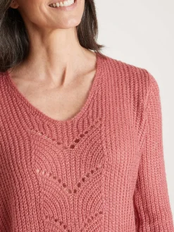 Pull-tunique côtes perlées