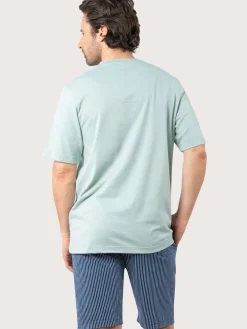 Pyjama court Coton bio col V homme