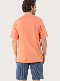 Pyjama court Coton bio col V homme