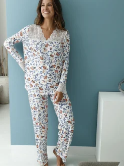 Pyjama empiècement dentelle