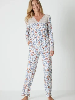 Pyjama empiècement dentelle