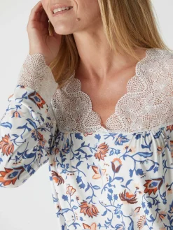 Pyjama empiècement dentelle