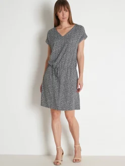 Robe 3 trous tissu fluide