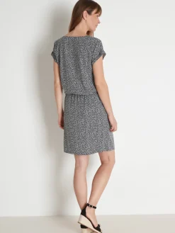 Robe 3 trous tissu fluide