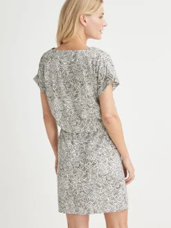 Robe 3 trous tissu fluide