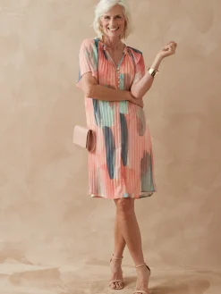 Robe ample en crêpe froissé