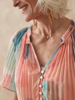 Robe ample en crêpe froissé