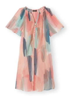 Robe ample en crêpe froissé