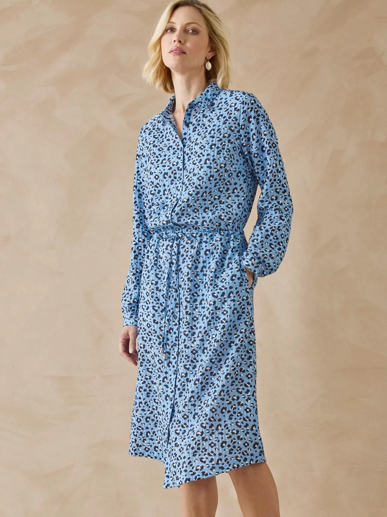 Robe chemisier manches longues