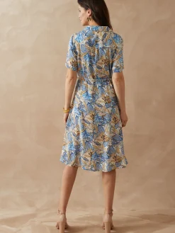 Robe col tailleur manches courtes