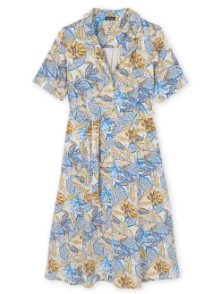 Robe col tailleur manches courtes