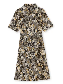 Robe col tailleur manches courtes