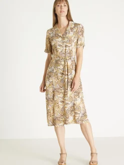 Robe col tailleur manches courtes