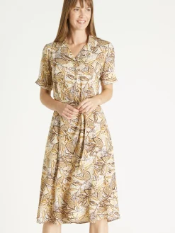 Robe col tailleur manches courtes