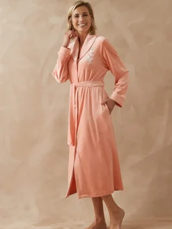Robe de chambre boutonnée en velours