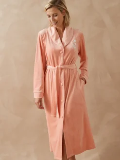 Robe de chambre boutonnée en velours