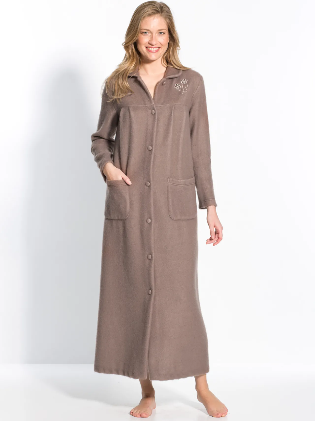 Robe de chambre col Claudine courtelle