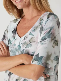 Robe effet satiné manches larges