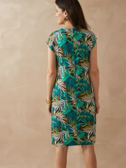 Robe en maille avec perles fantaisie