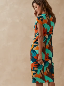 Robe en maille avec perles fantaisie