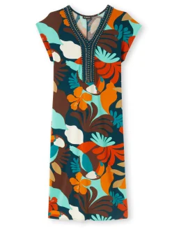 Robe en maille avec perles fantaisie