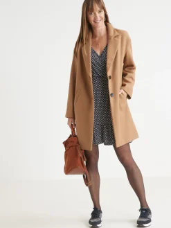 Robe en maille effet cache-coeur