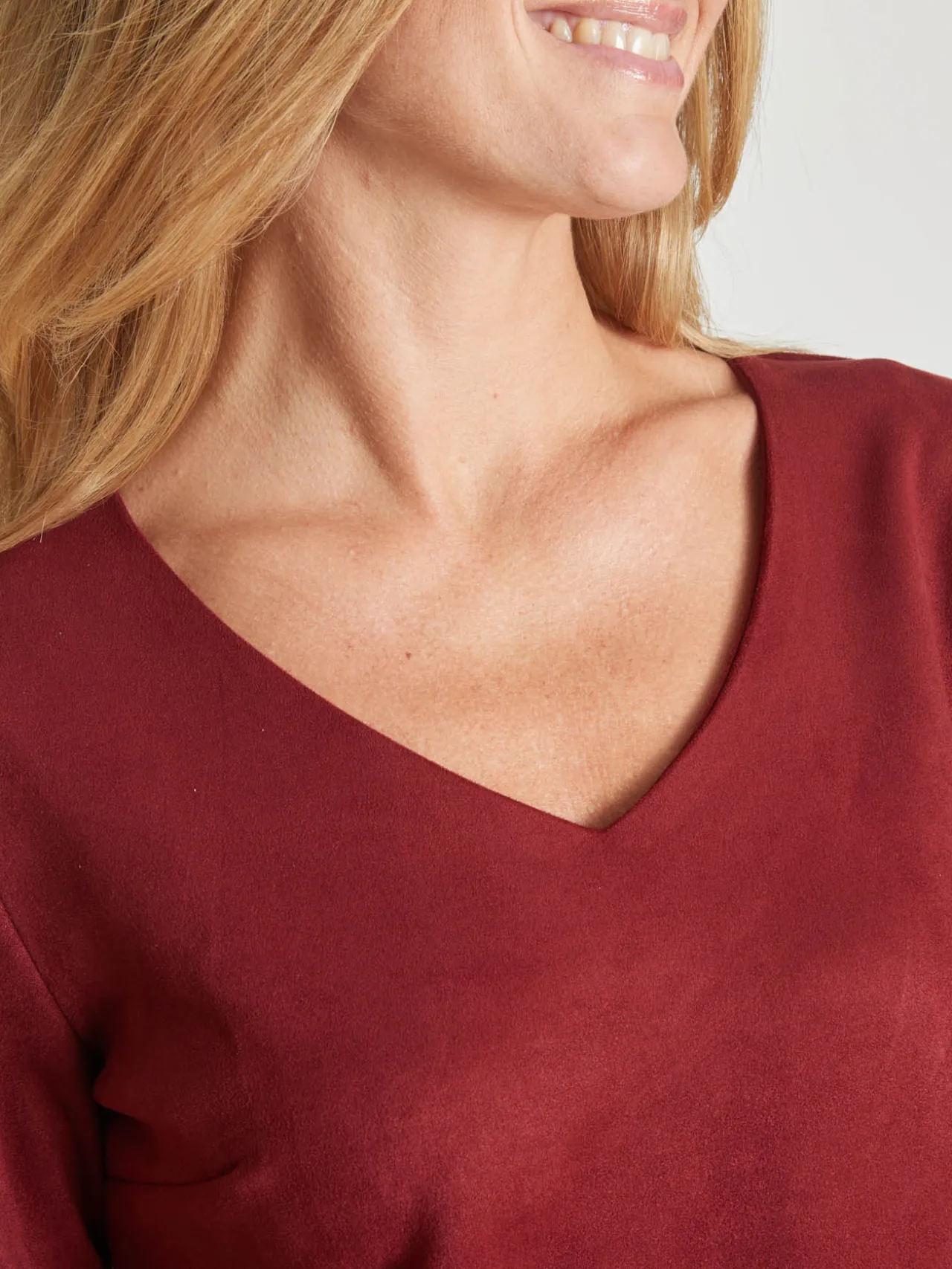 Robe en maille suédine