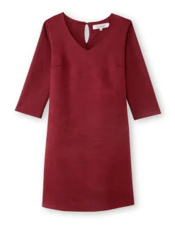 Robe en maille suédine