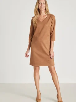 Robe en maille suédine