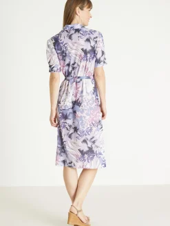 Robe en maille toute boutonnée