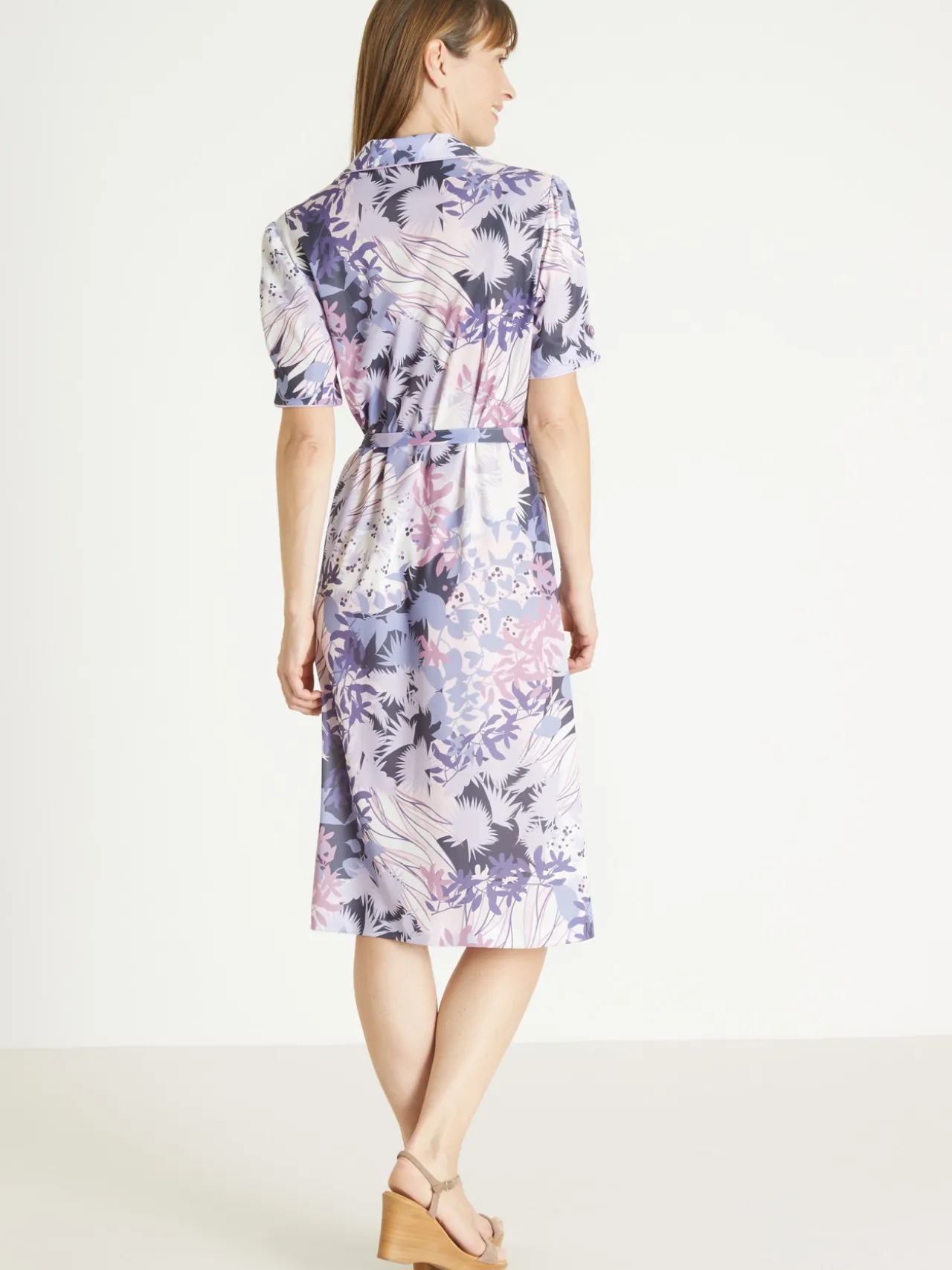 Robe en maille toute boutonnée