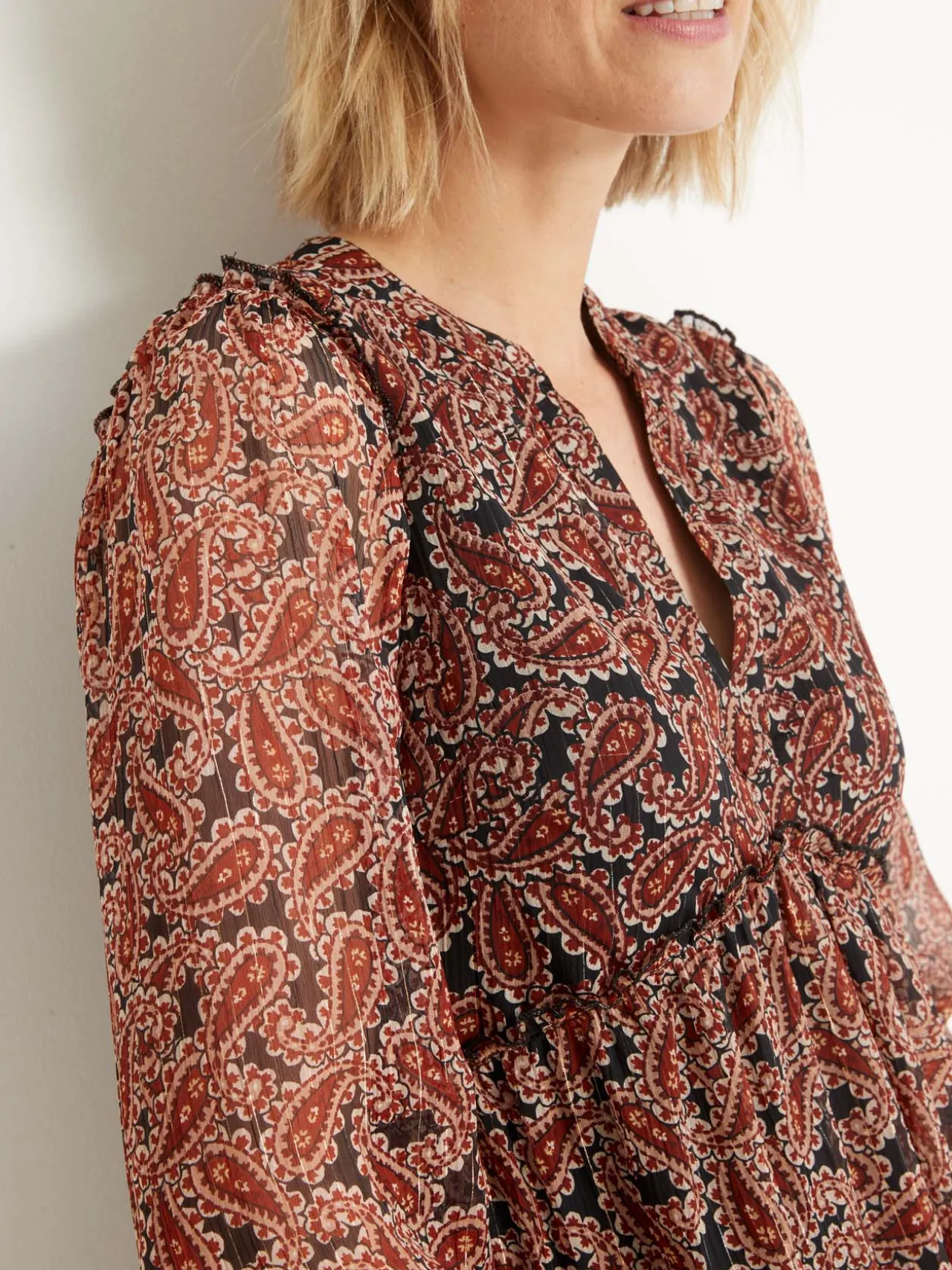 Robe en voile doublé