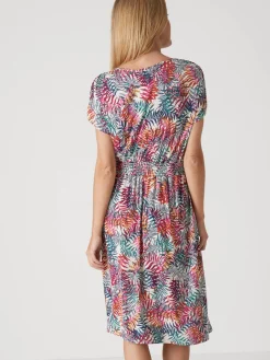 Robe encolure bateau en maille fluide