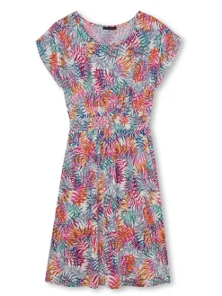 Robe encolure bateau en maille fluide