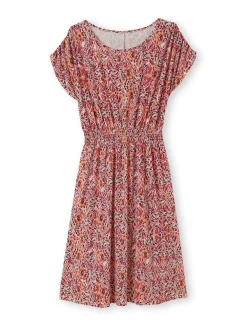 Robe encolure bateau en maille fluide