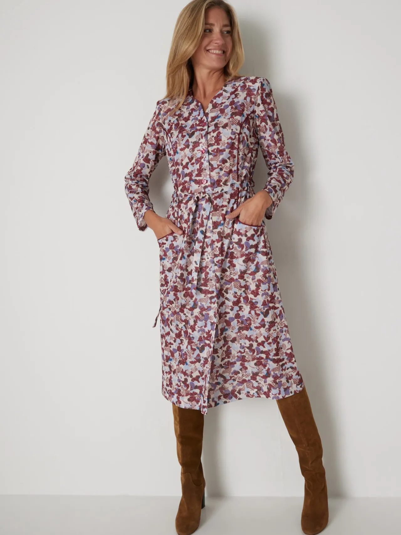 Robe encolure coeur en maille