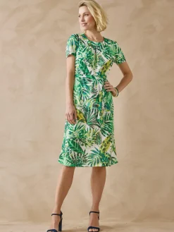 Robe encolure ronde en maille fluide