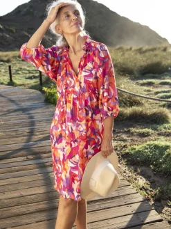 Robe encolure tunisienne volantée