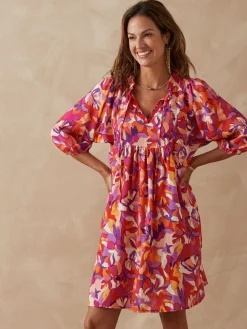 Robe encolure tunisienne volantée