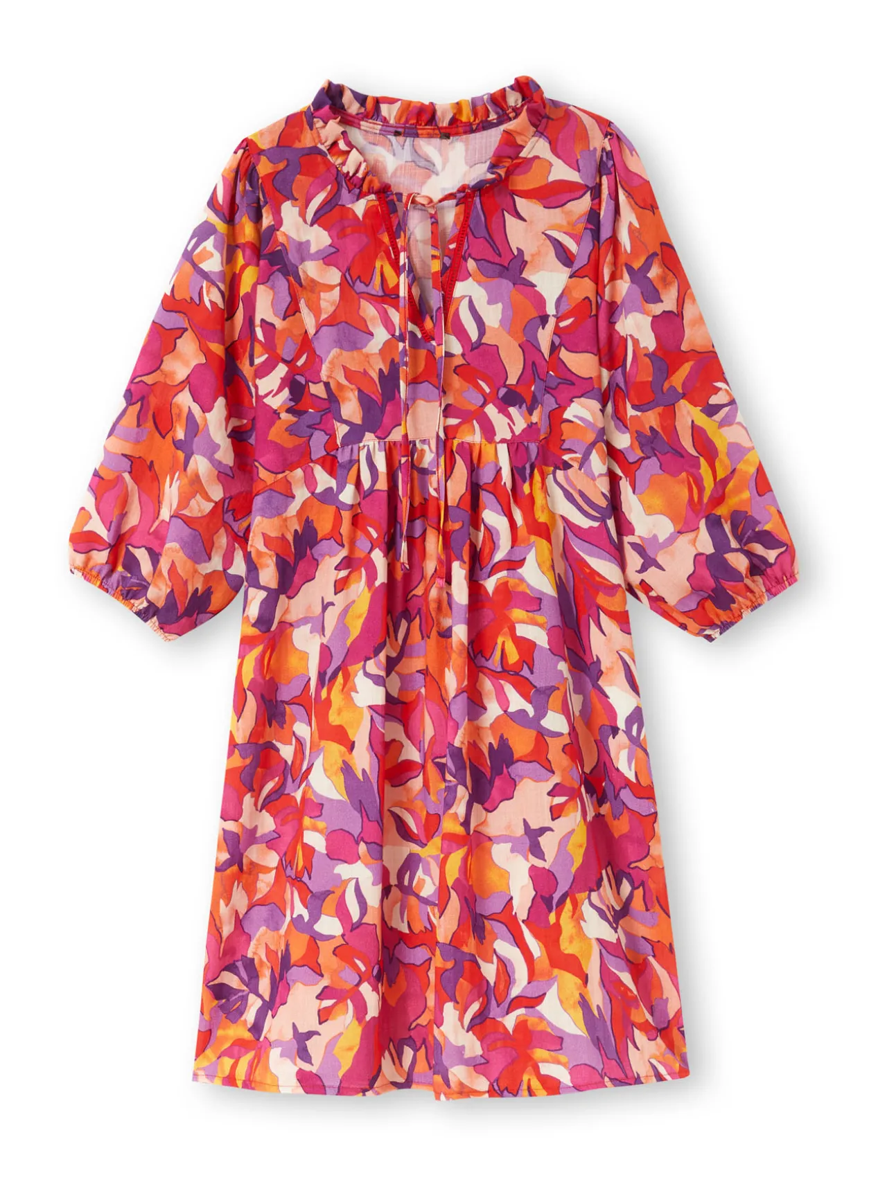 Robe encolure tunisienne volantée