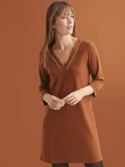 Robe housse en maille fluide