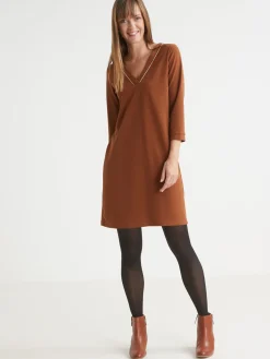 Robe housse en maille fluide