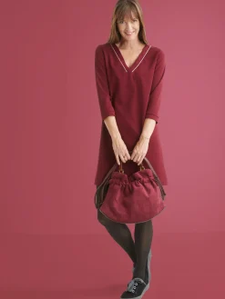 Robe housse en maille fluide