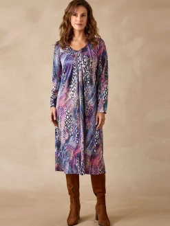 Robe housse en maille fluide