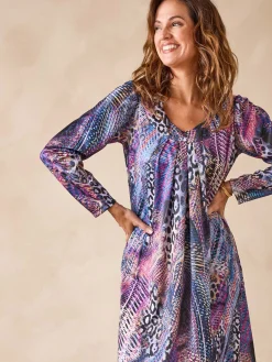 Robe housse en maille fluide