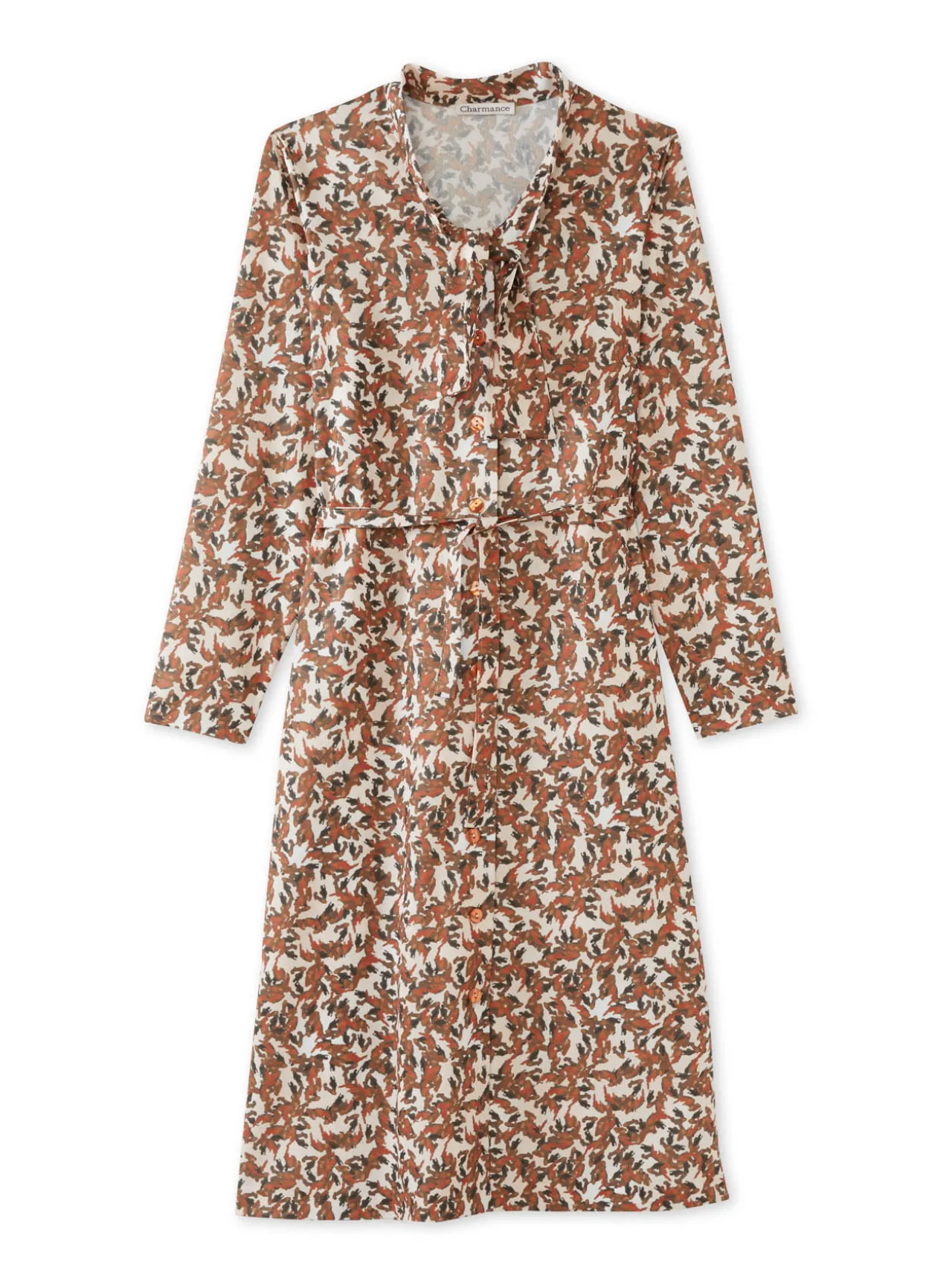 Robe élégante en maille col lavallière